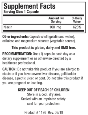 Niacin 100 by Biotics Research