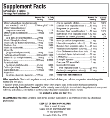 Bio-Multi Plus Fe & Cu Free (270 ct) by Biotics Research