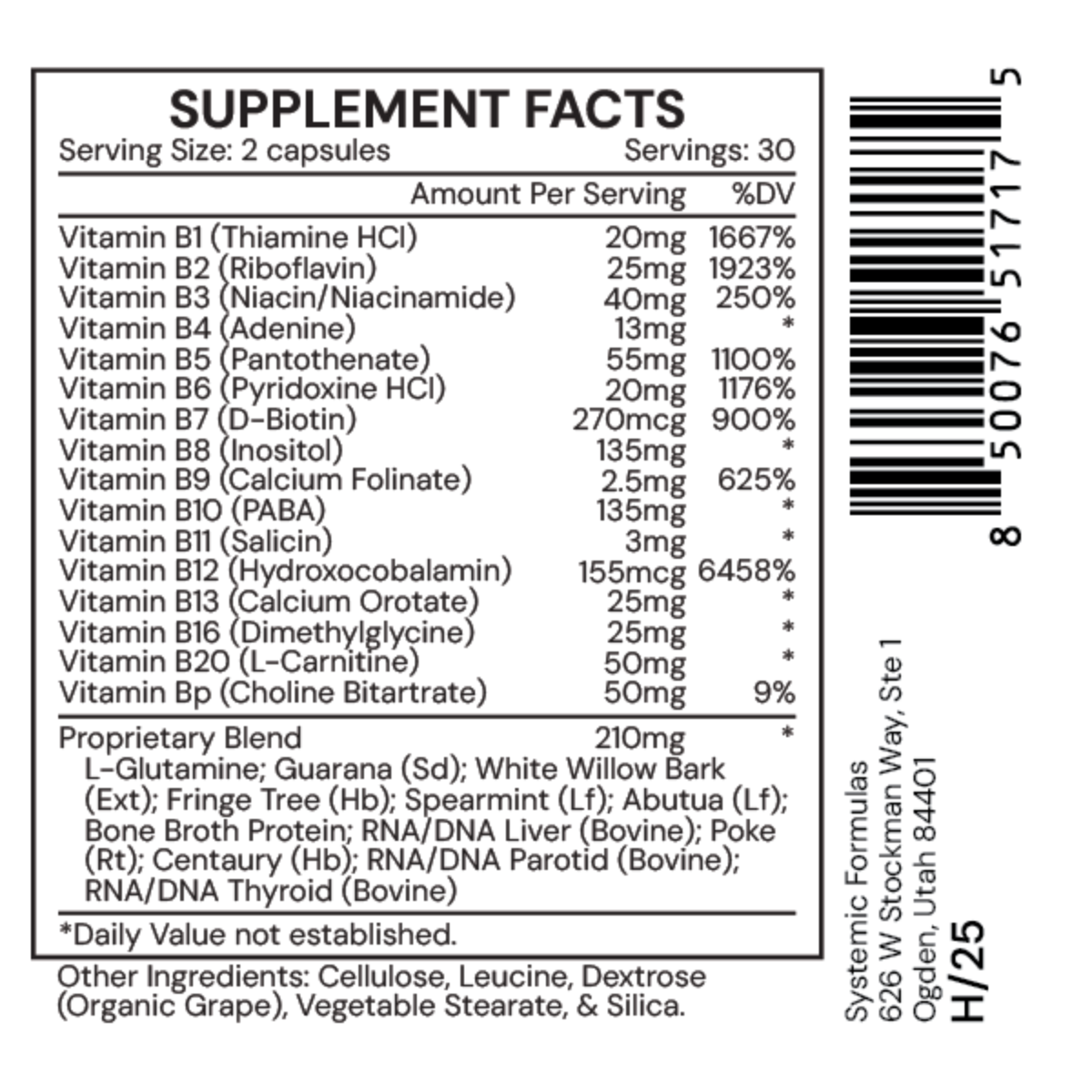 16B is a high-potency, allergen-free, yeast-free B-vitamin complex, expertly formulated to support stress relief and enhance cellular health. 