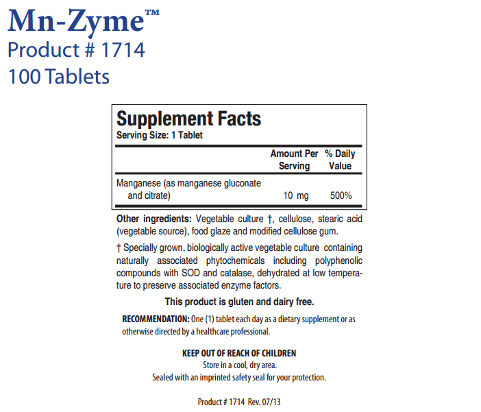 Mn-Zyme by Biotics Research