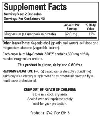 Mg-Orotate 500 by Biotics Research