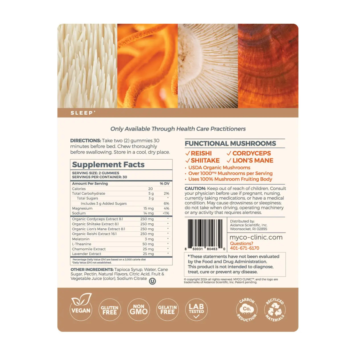 Sleep Mushroom Gummies by Myco Clinic Bioceutical Mushrooms