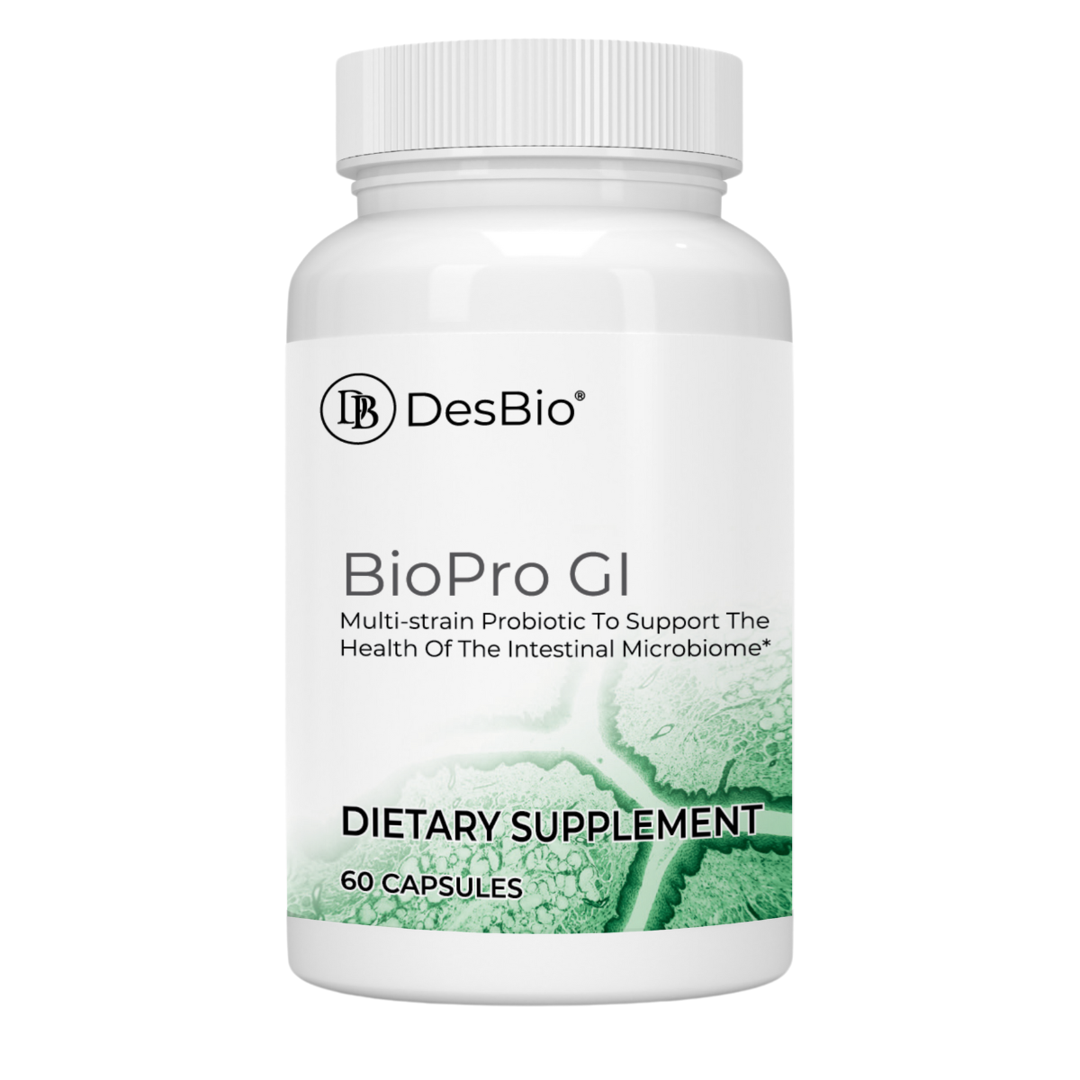 BioPro GI by Desbio, digestive health, probiotic strains, intestinal microbiome, strengthened intestinal immunity, gut-barrier function, intestinal microflora balance, healthy digestion