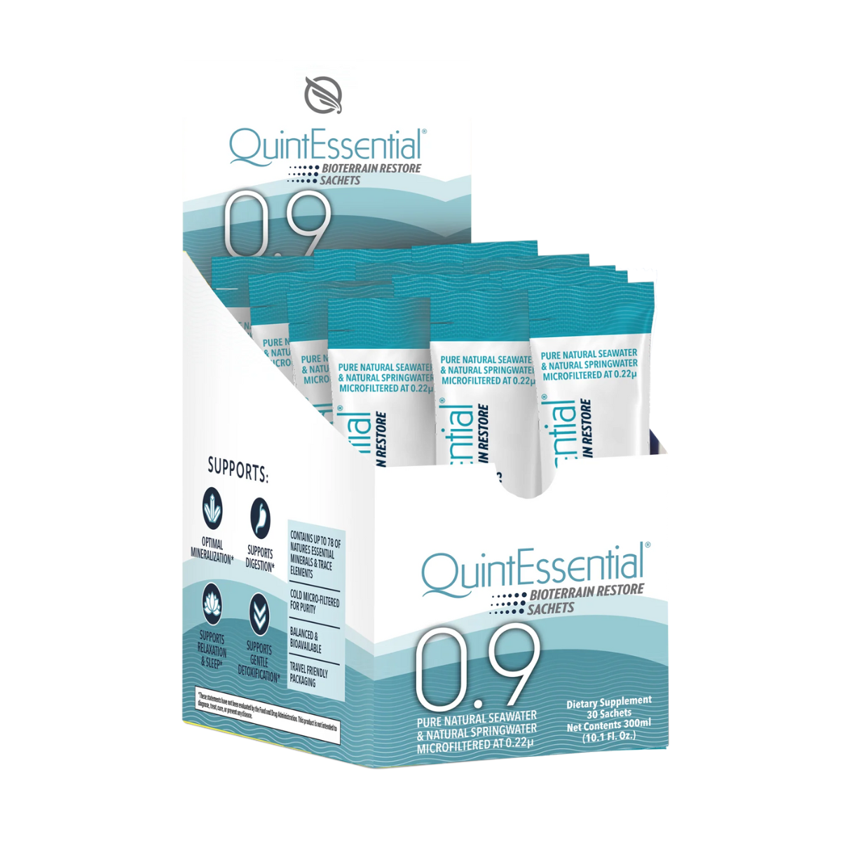 Quintessential 0.9 Box of 30 10mL Sachet by Quicksilver Scientific