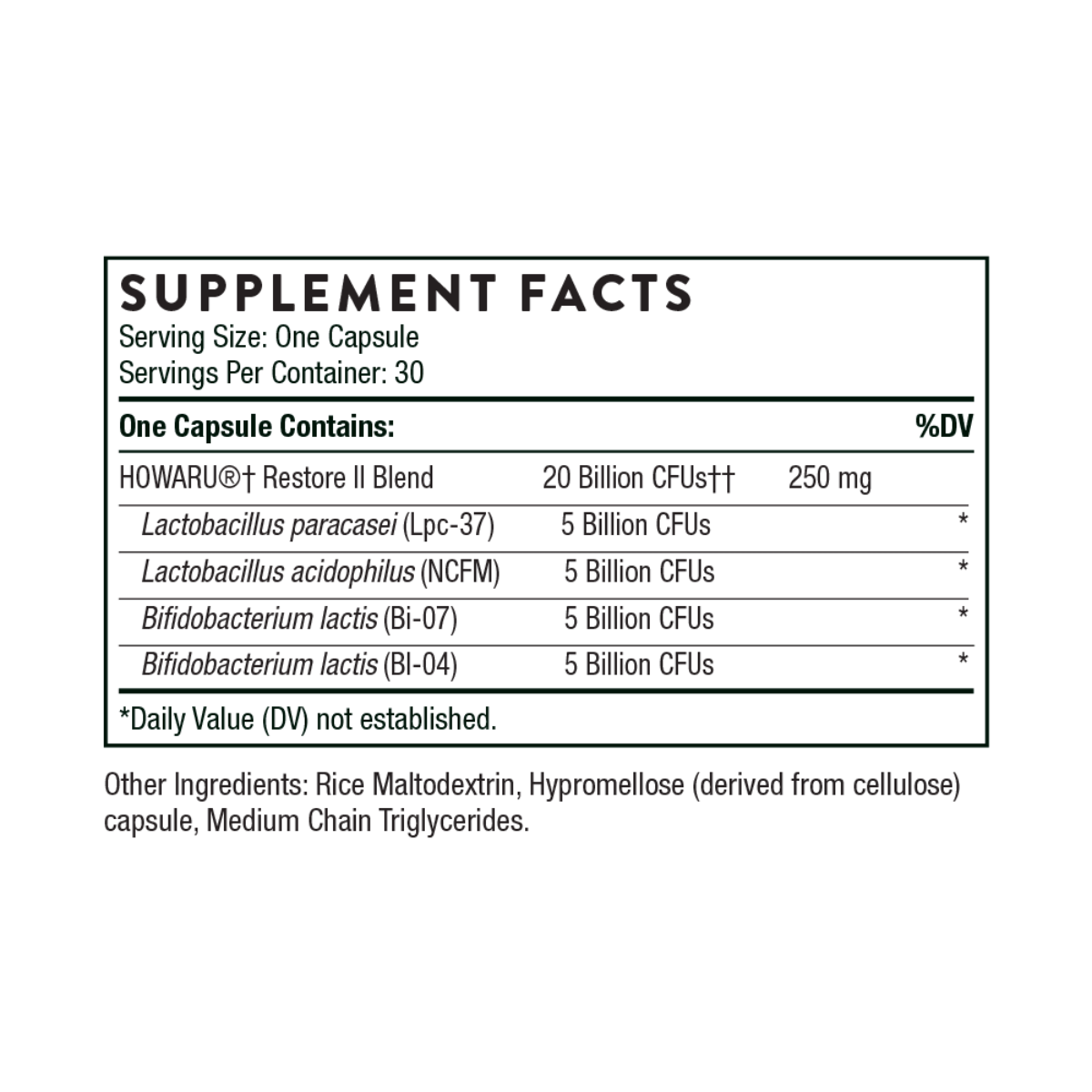Florasport 20B Thorne Research