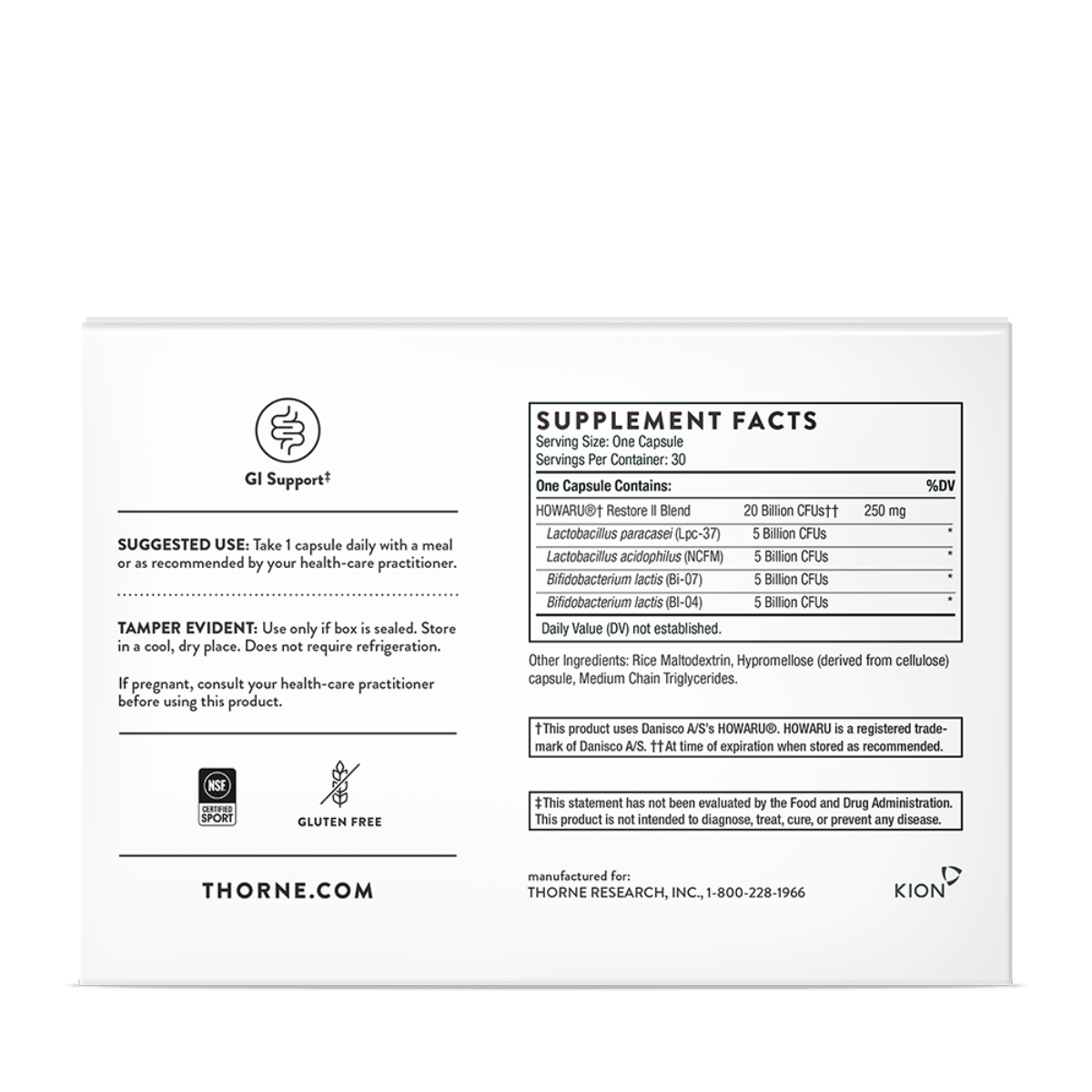 Florasport 20B Thorne Research