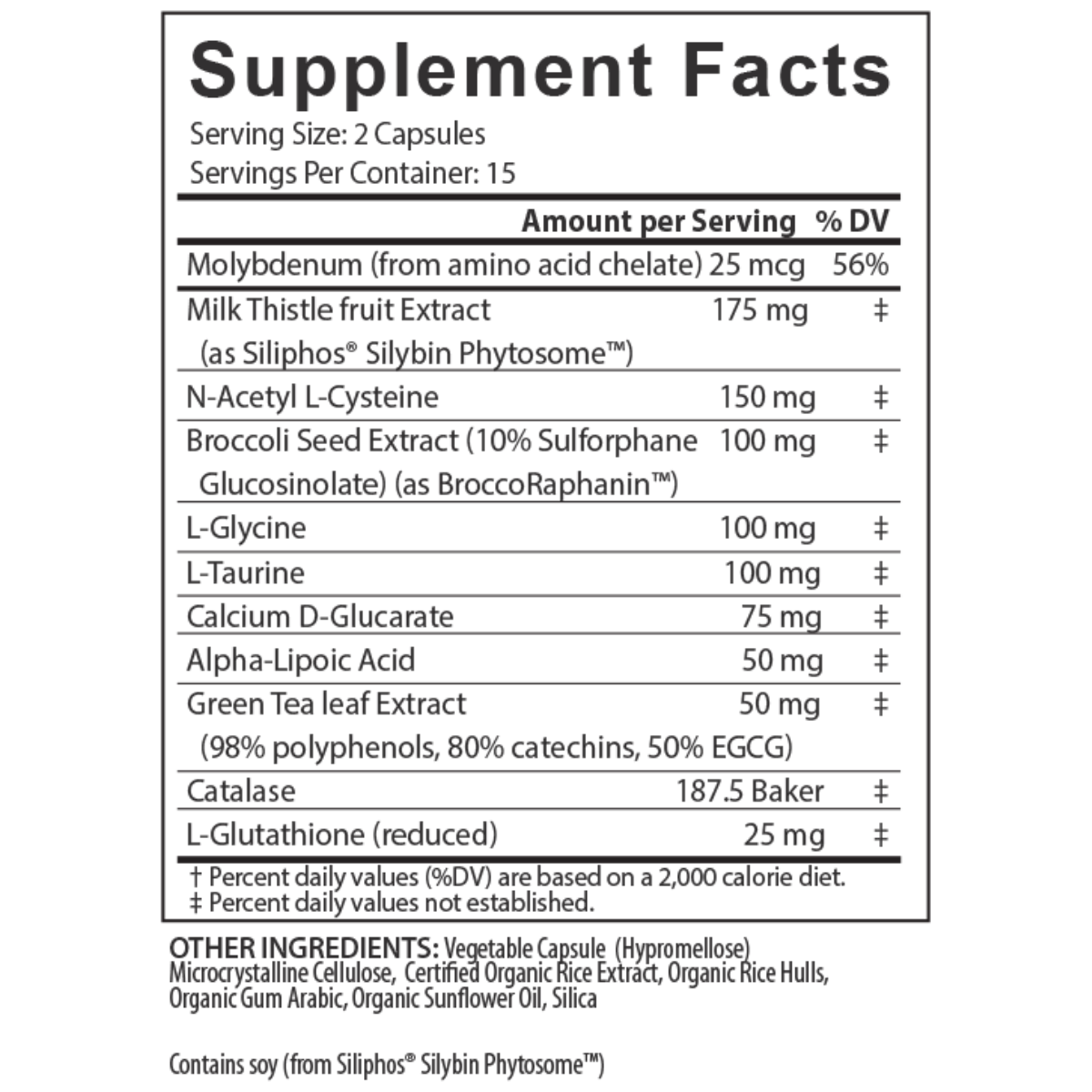OmniCleanse Capsules by DesBio ingredients