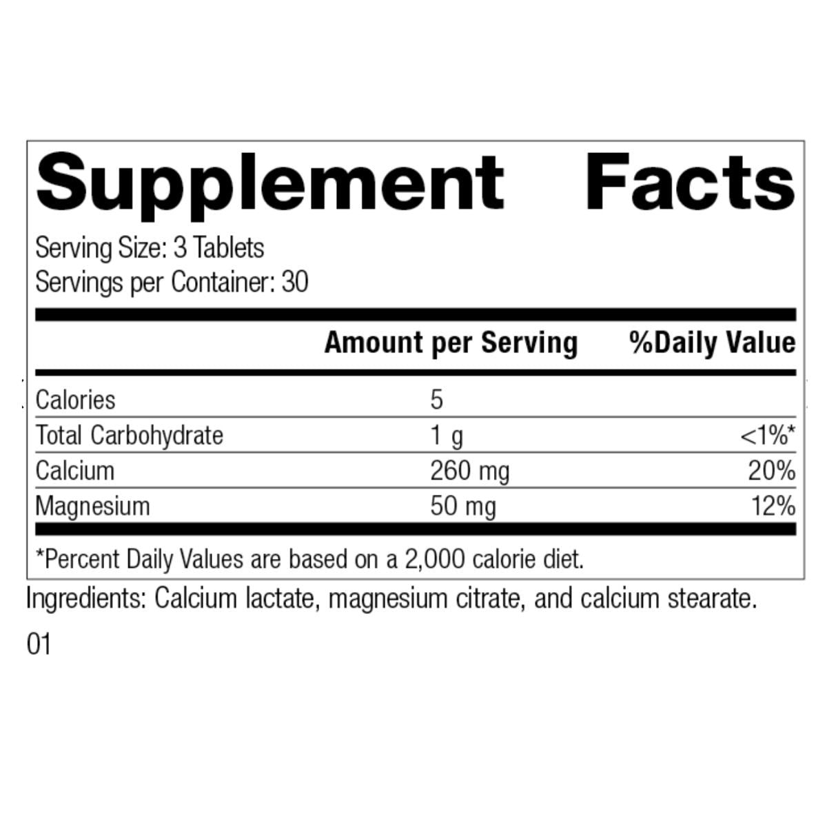 Calcium Lactate (90 tablets) by Standard Process
