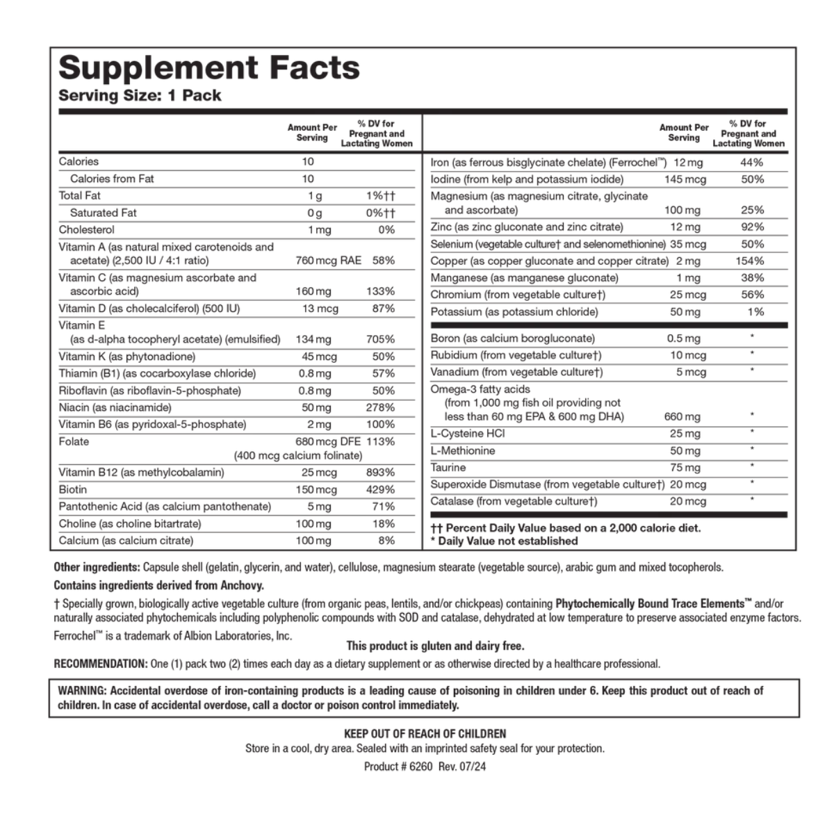 Pre-Natal Packs by Biotics Research