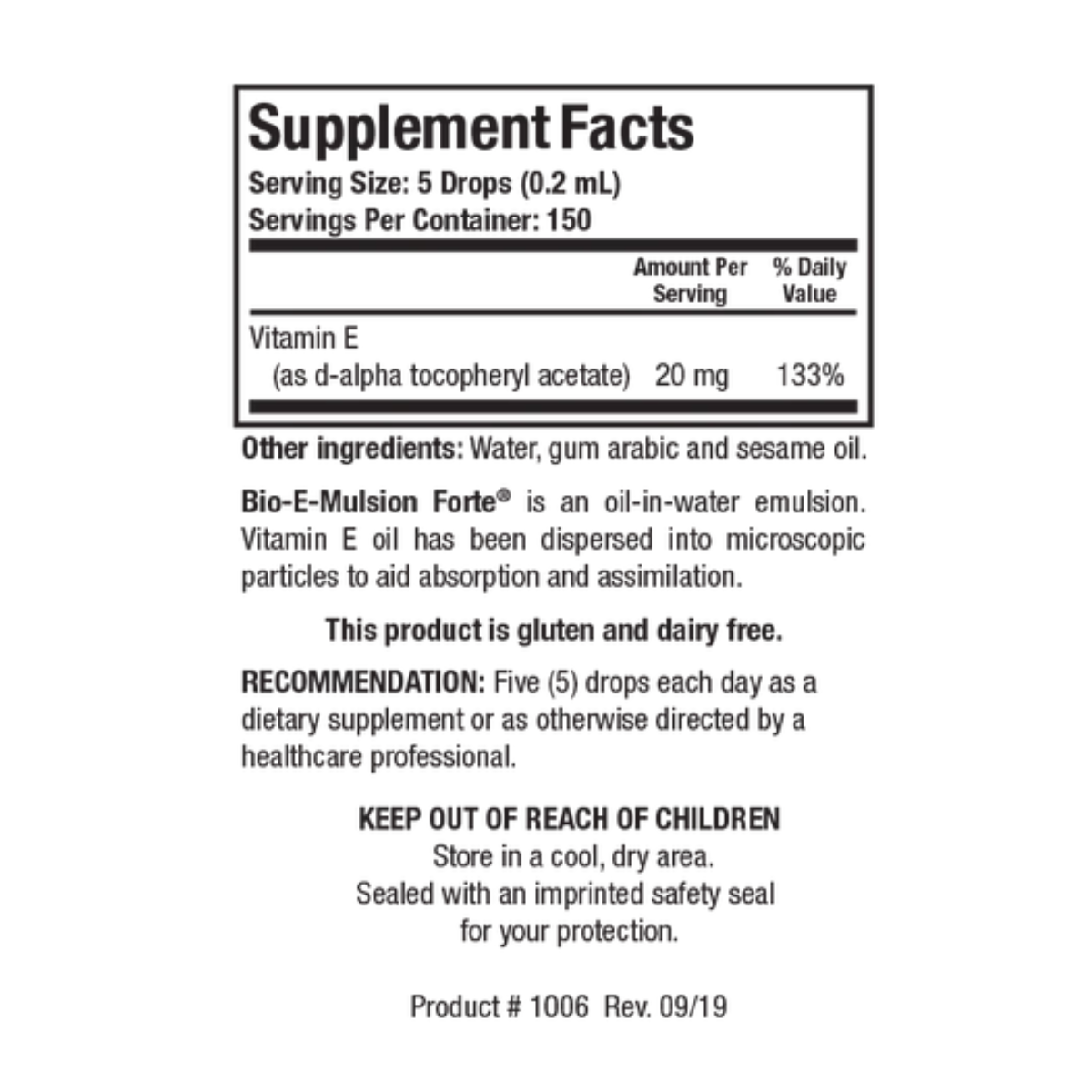 Bio-E Mulsion Forte by Biotics Research