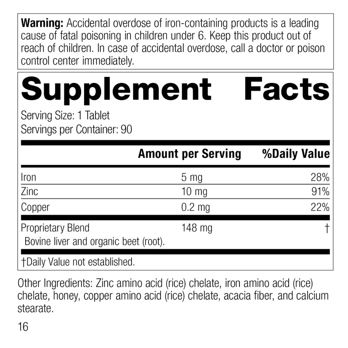 Zinc Complex (formerly Chezyn) 90 tablets by Standard Process
