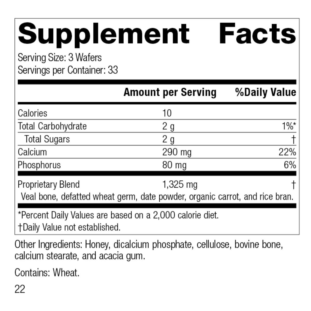 Calcifood (100 wafers) by Standard Process