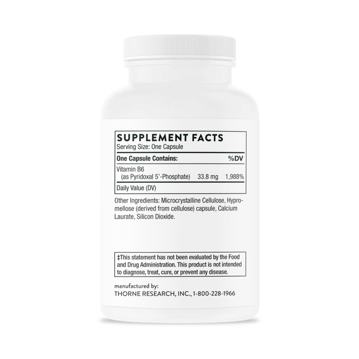 Pyridoxal 5'-Phosphate Thorne Research Ingredients Vitamin B6