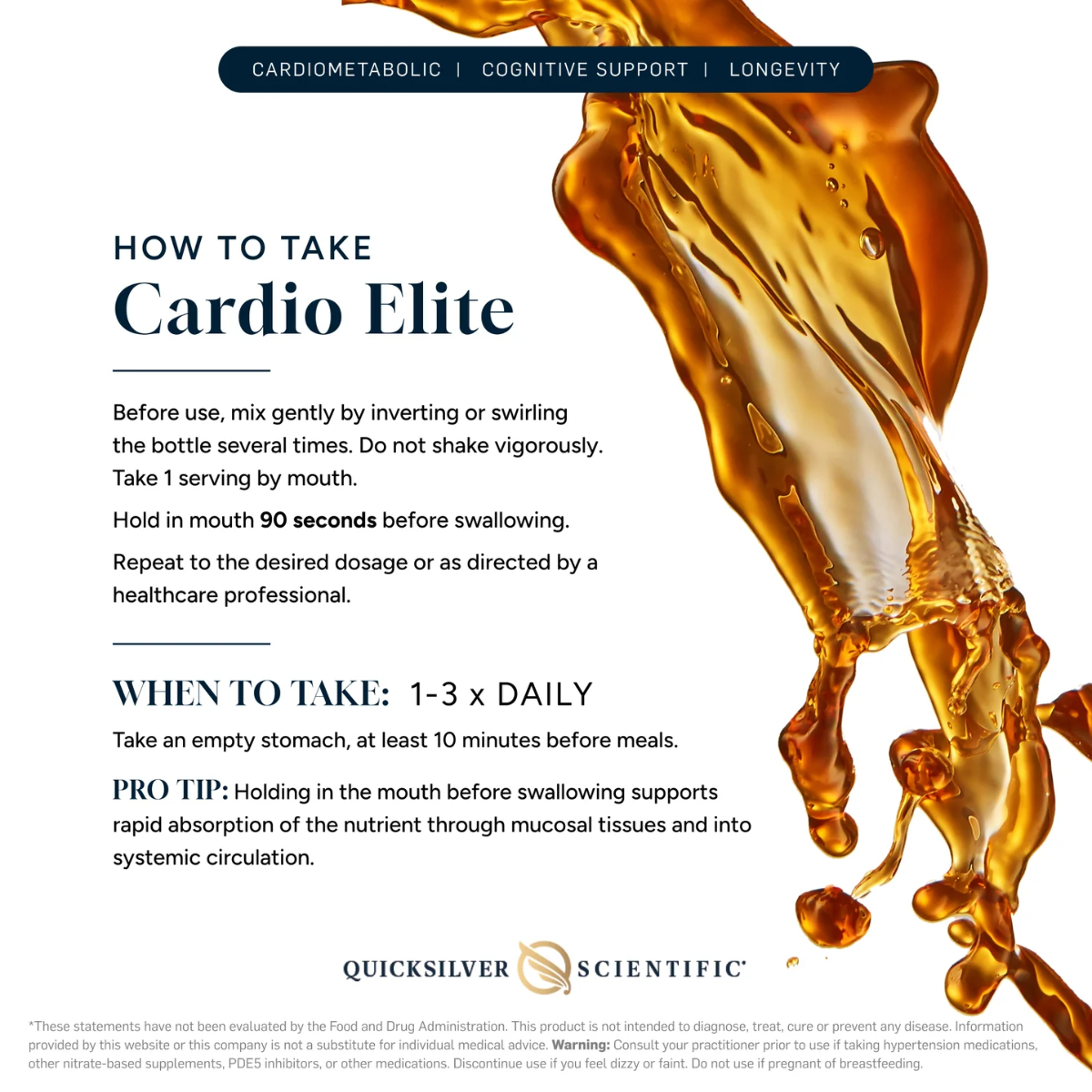Cardio Elite by QuickSilver Scientific how to take