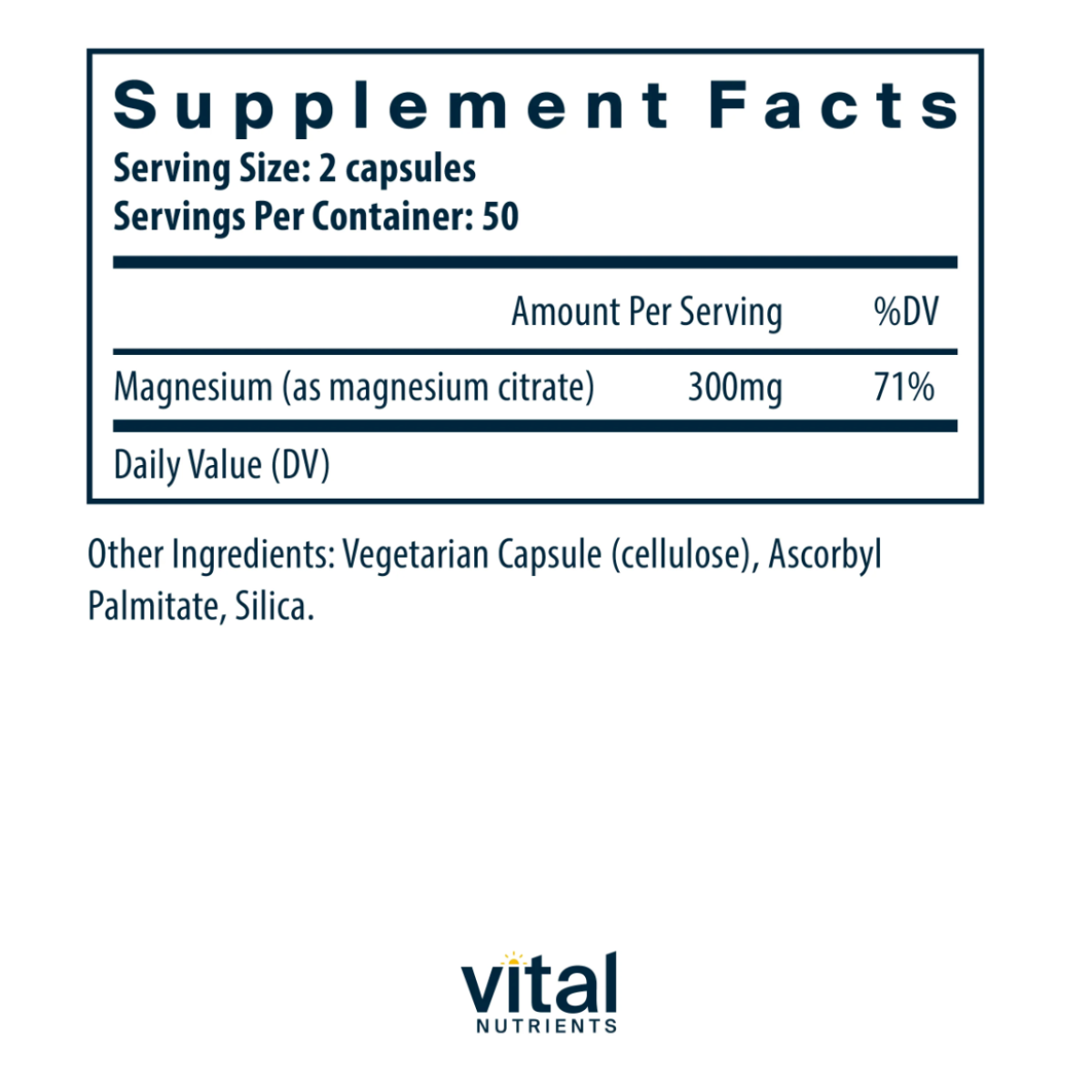 Magnesium (citrate) 150mg by Vital Nutrients