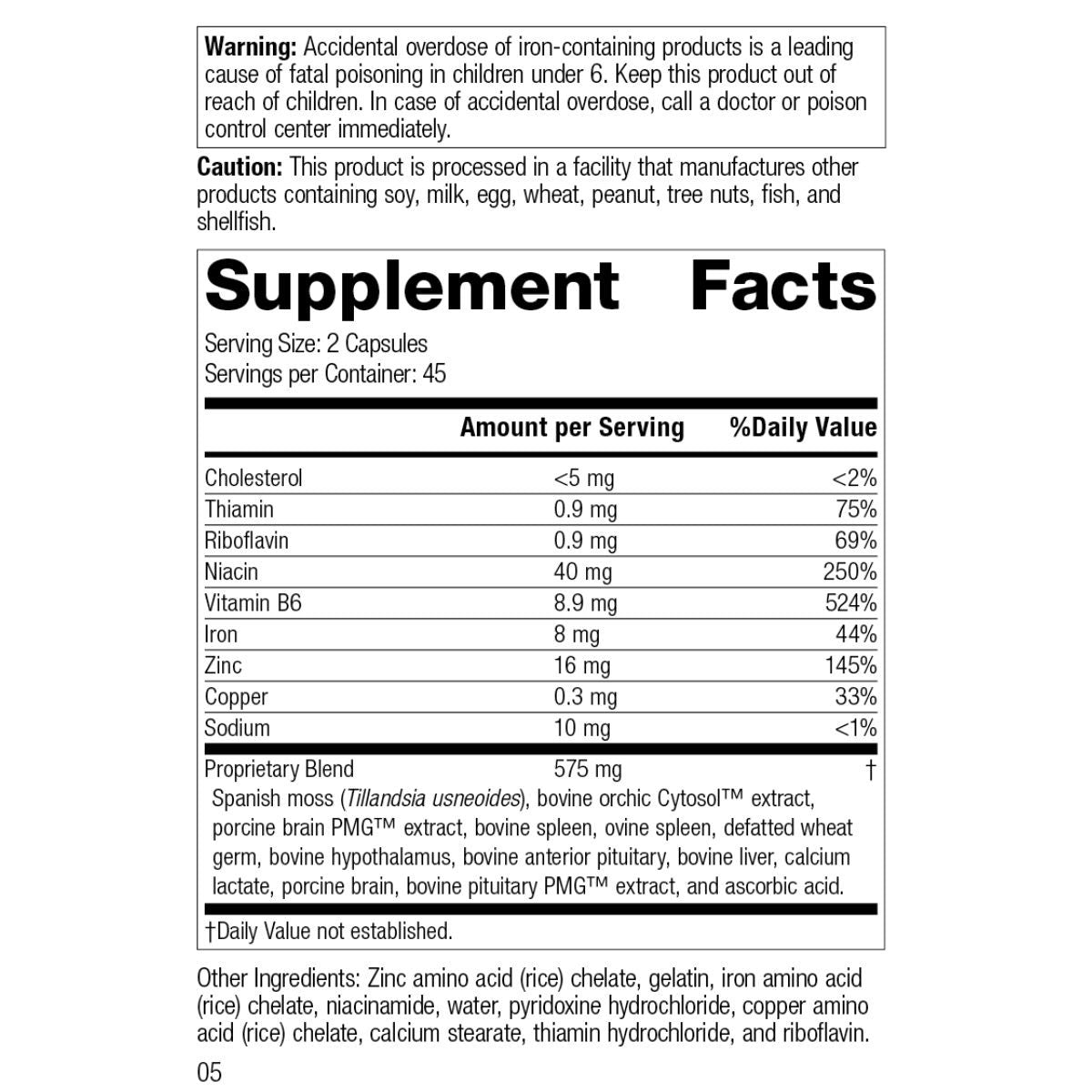 Neuroplex (90 capsules) by Standard Process