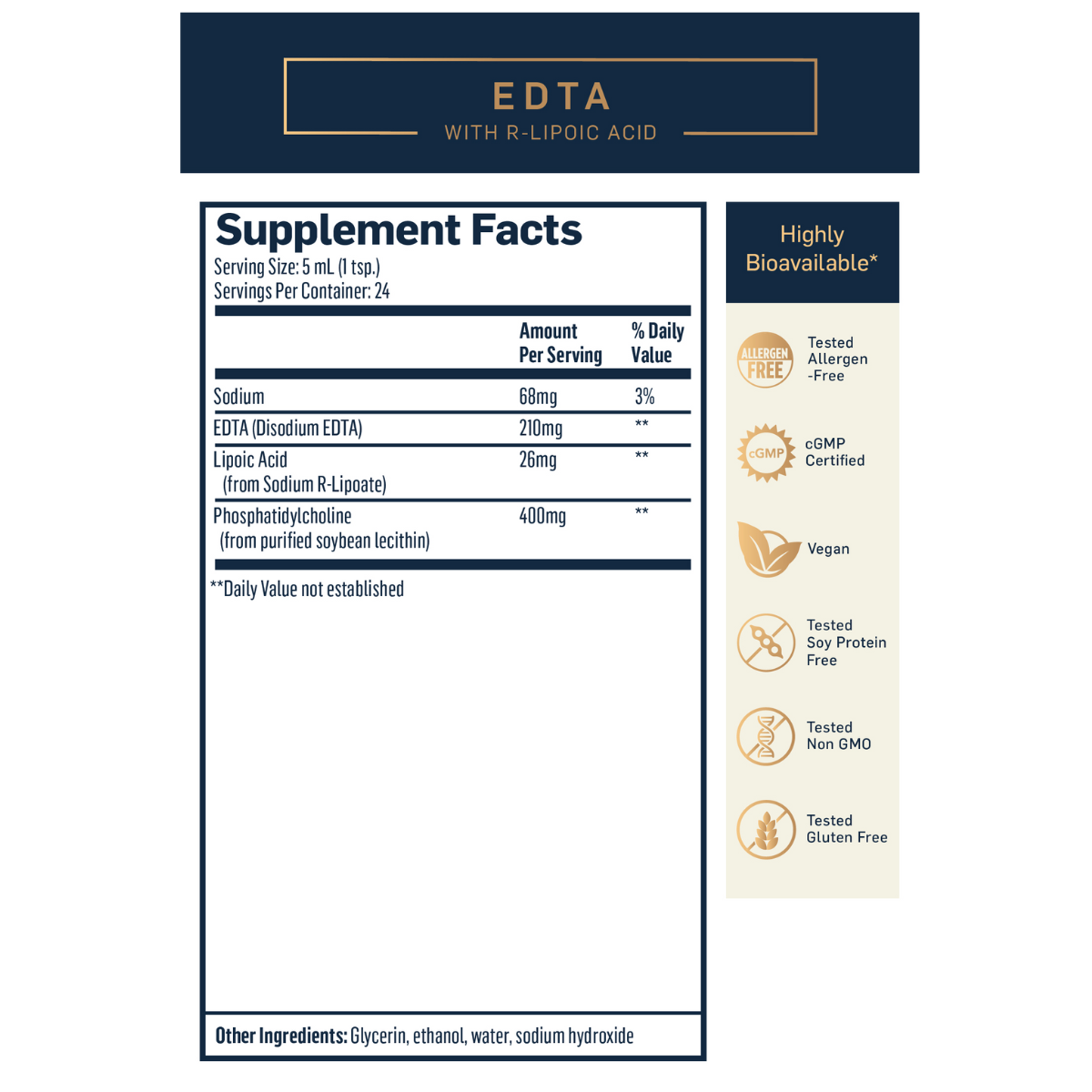 EDTA with RLA by Quicksilver Scientific