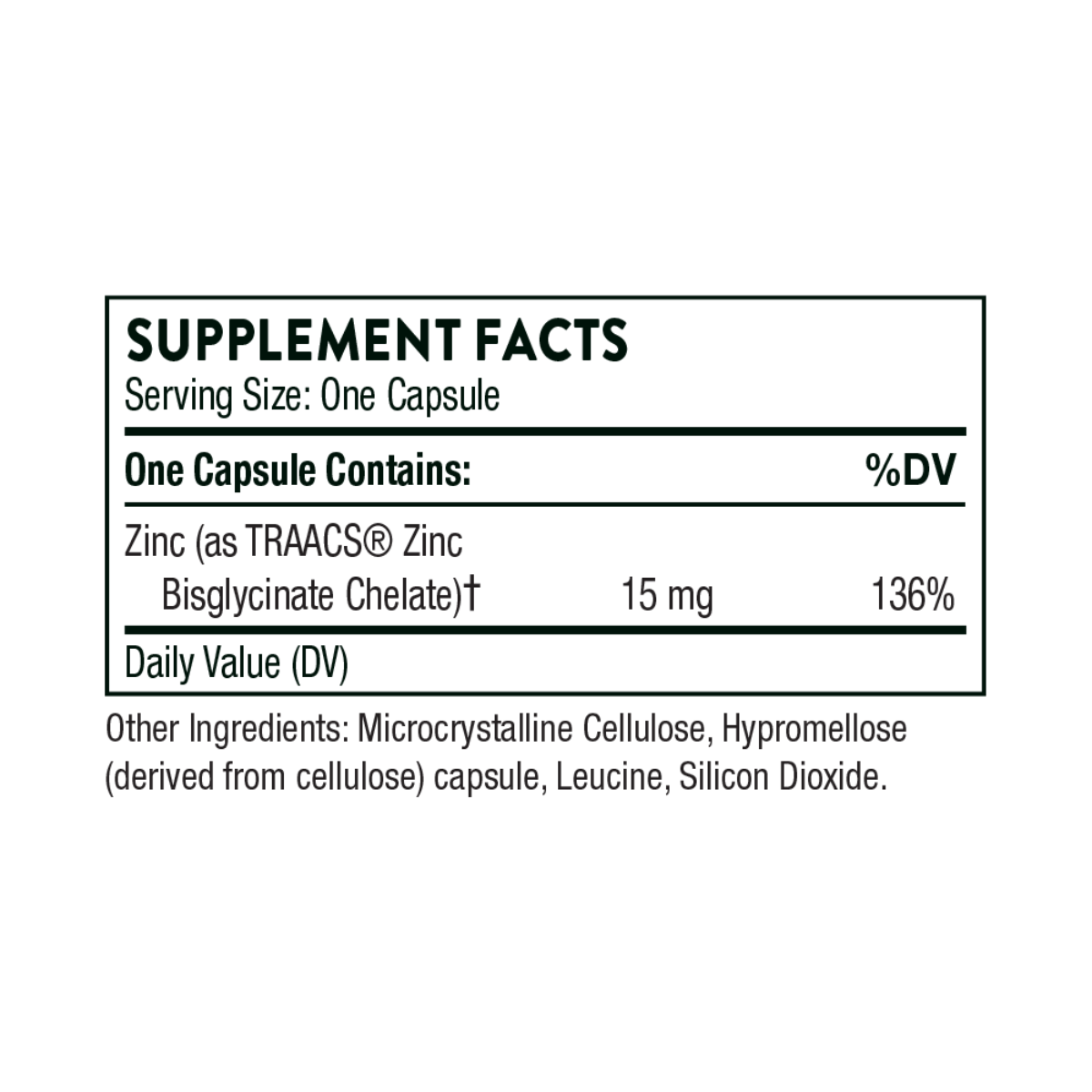Zinc Bisglycinate 15mg by Thorne