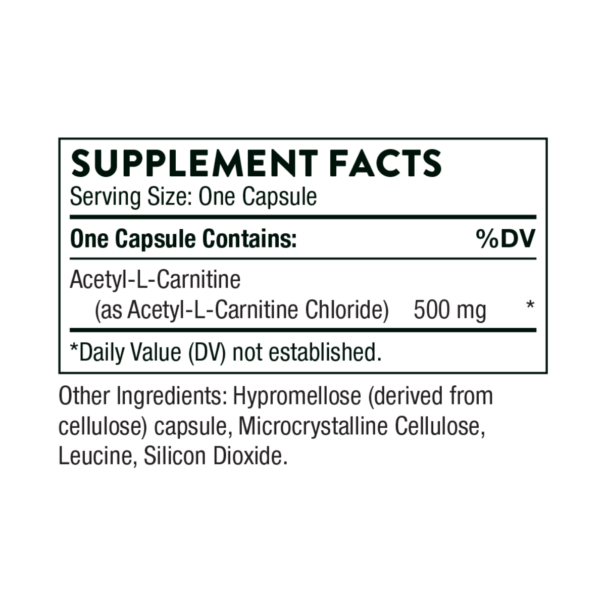 Acetyl-L-Carnitine (Previously Carnityl) by Thorne Research ingredients