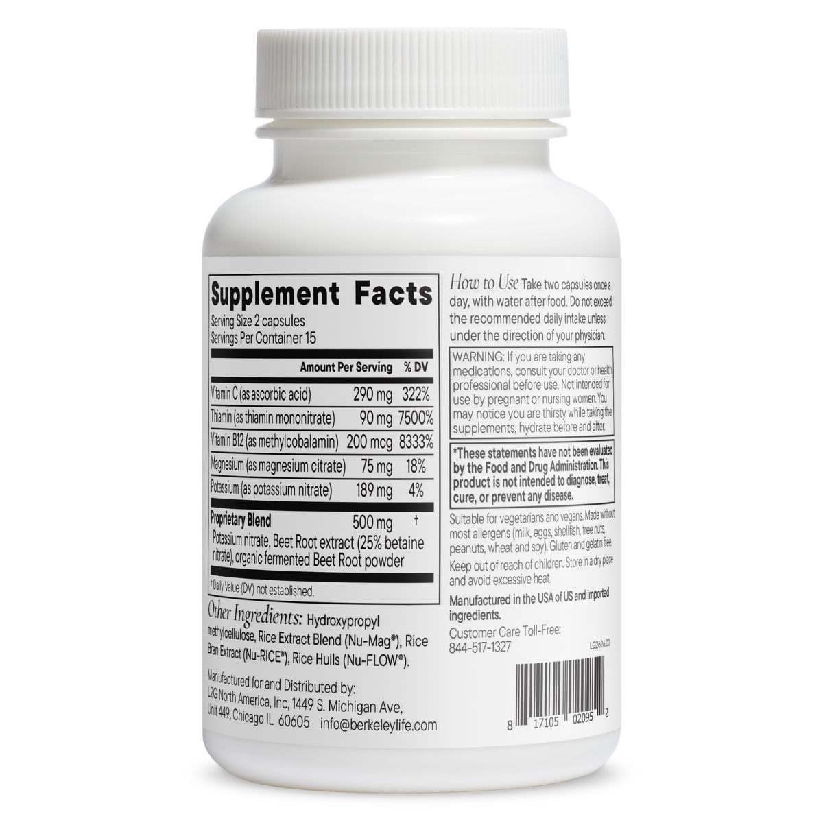 Nitric Oxide Support (formerly Nitric Oxide Foundation) by Berkeley Life Professional