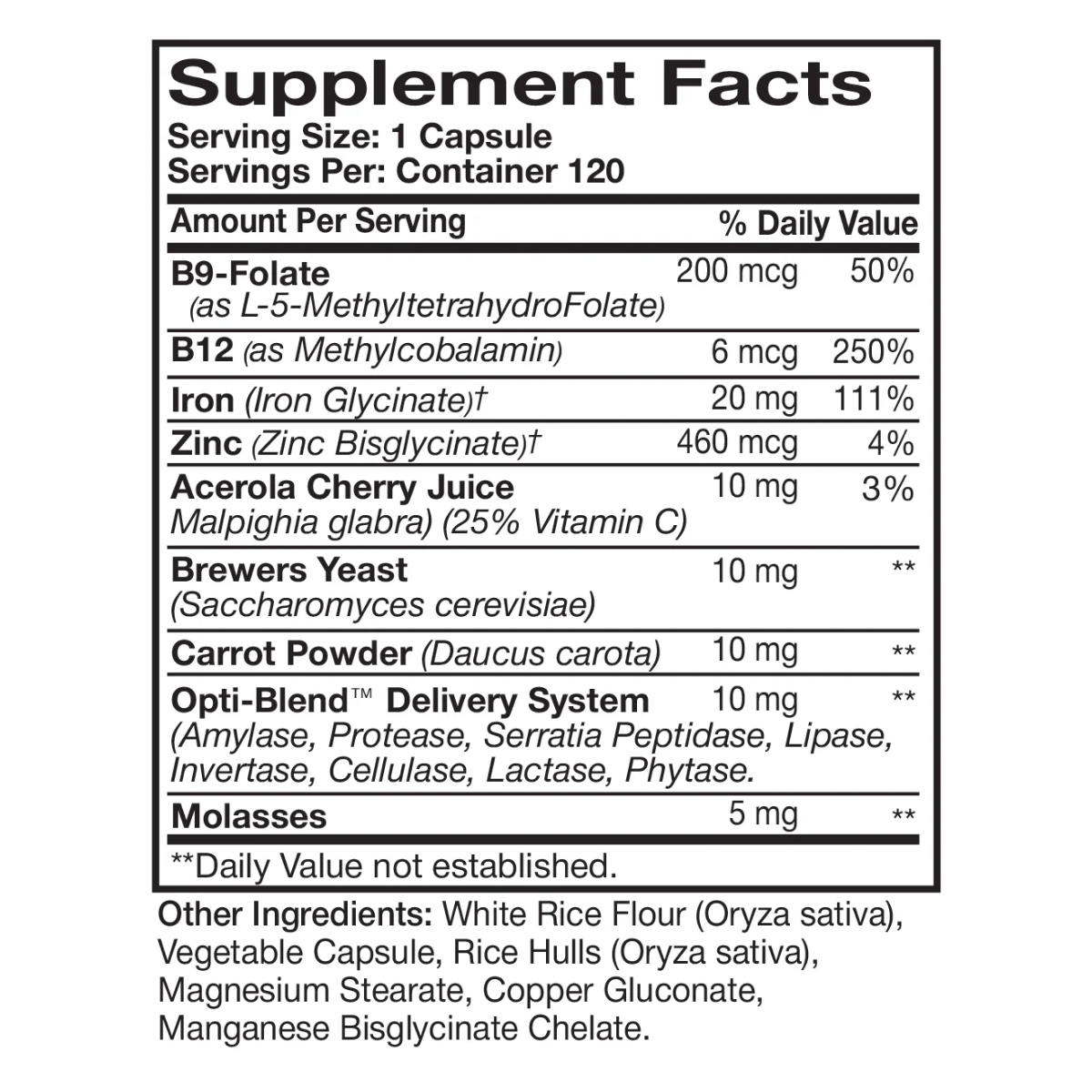 Optimal Iron 120 ct by Optimal Health Systems