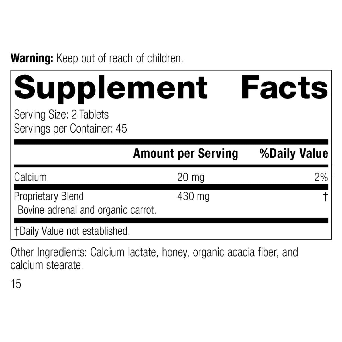 Adrenal Desiccated by Standard Process