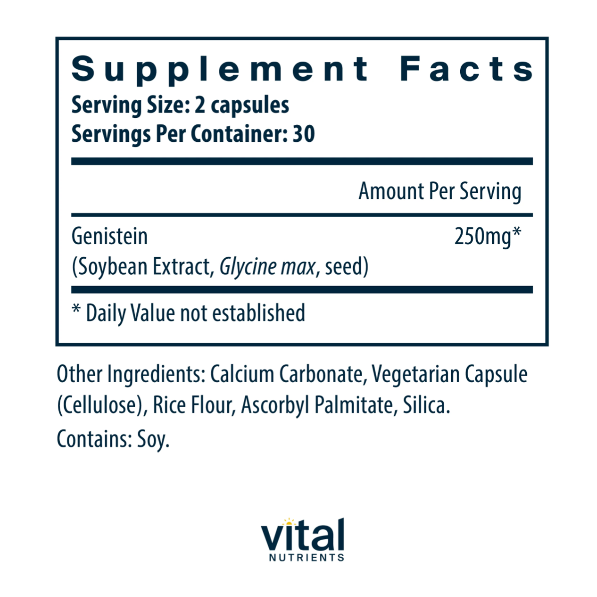 Genistein 125mg by Vital Nutrients