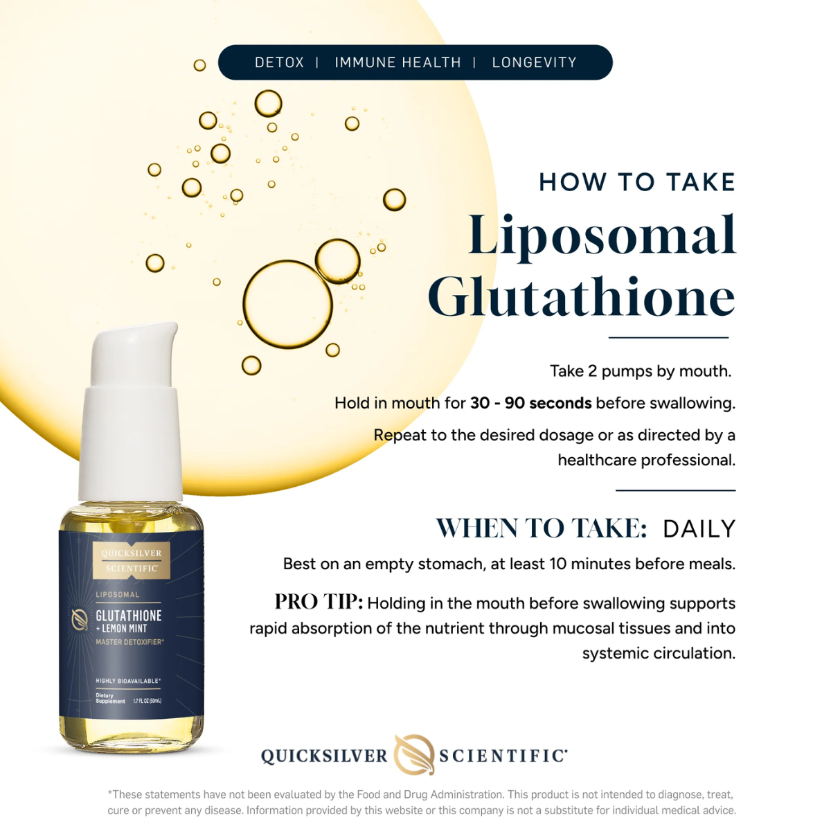 Liposomal Glutathione by Quicksilver Scientific