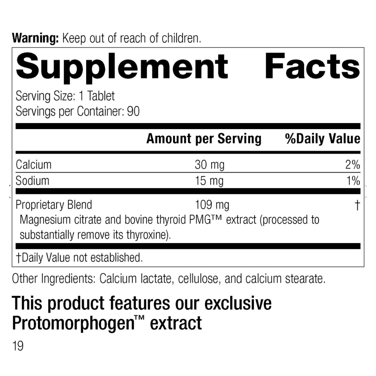 Thytrophin PMG (90 tablets) by Standard Process