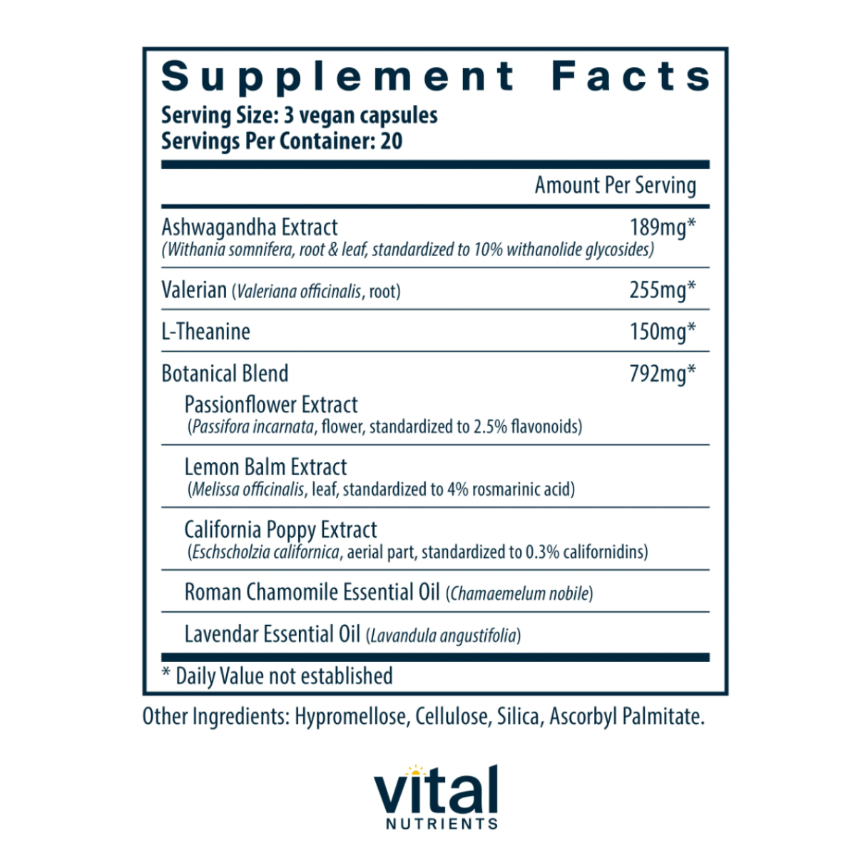 Tension Ease with Ashwagandha by Vital Nutrients