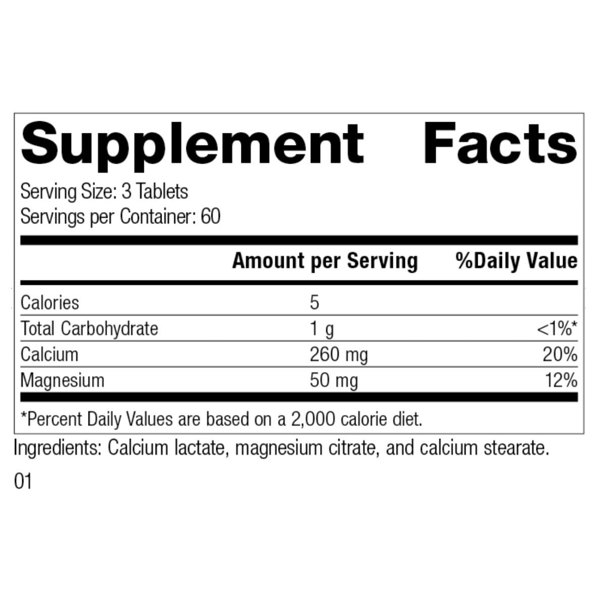 Calcium Lactate (180 tablets) by Standard Process