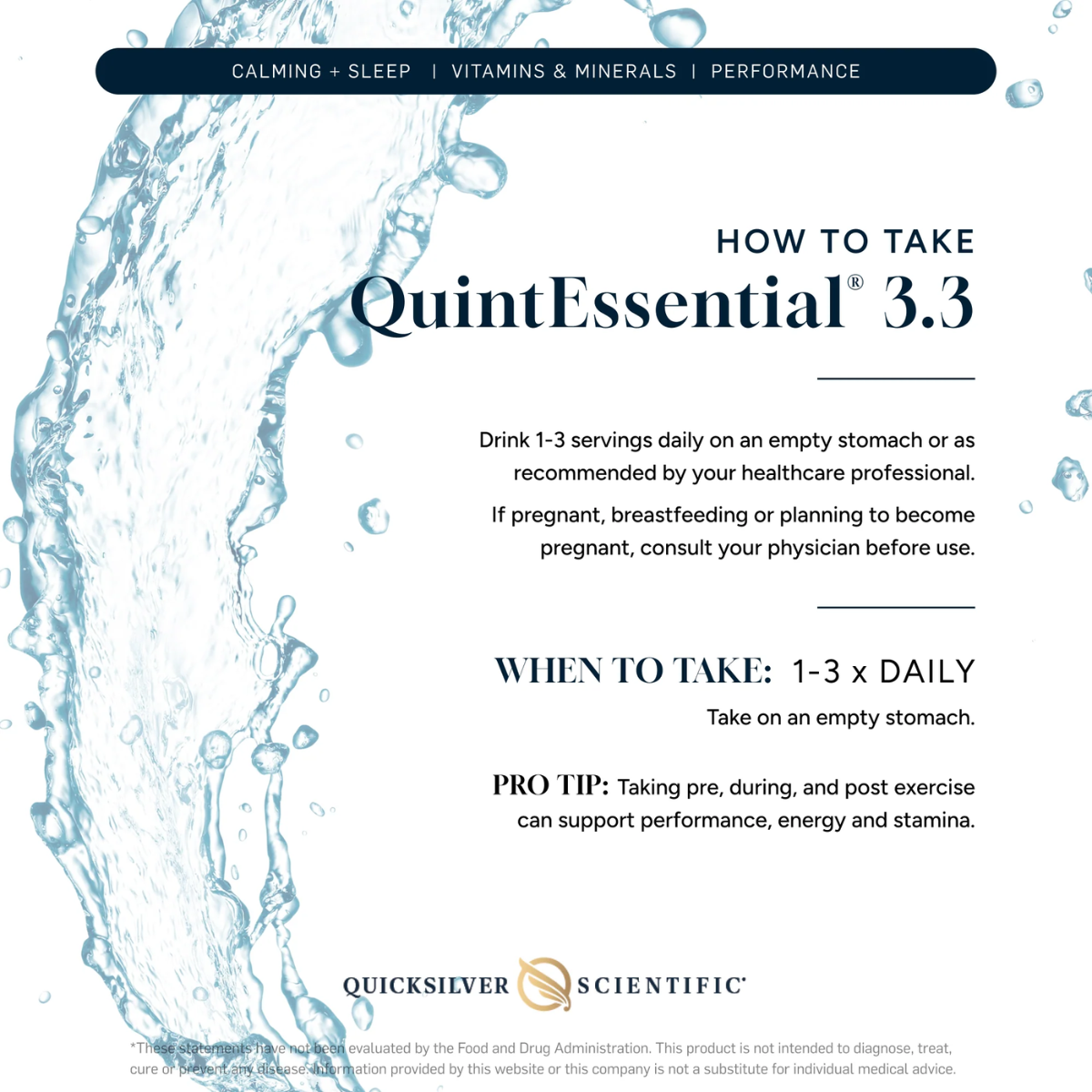 QuintEssential 3.3 Sachets by Quicksilver Scientific how to take