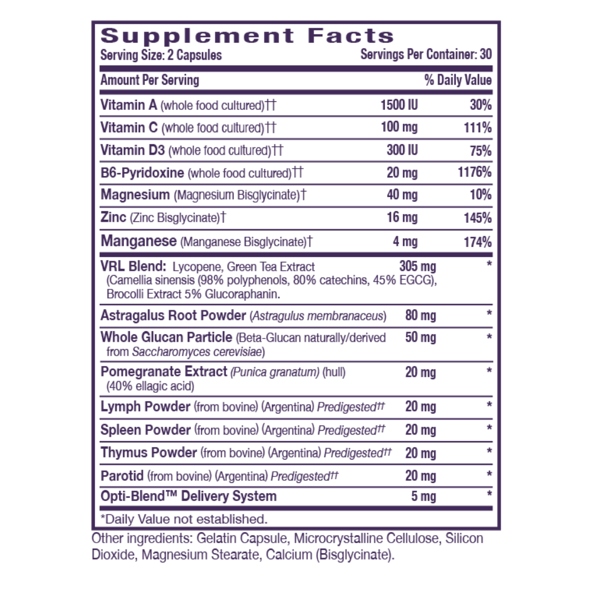 Opti Immune VRL 60 ct by Optimal Health Systems