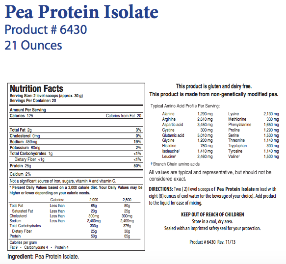 Pea Protein Isolate by Biotics Research