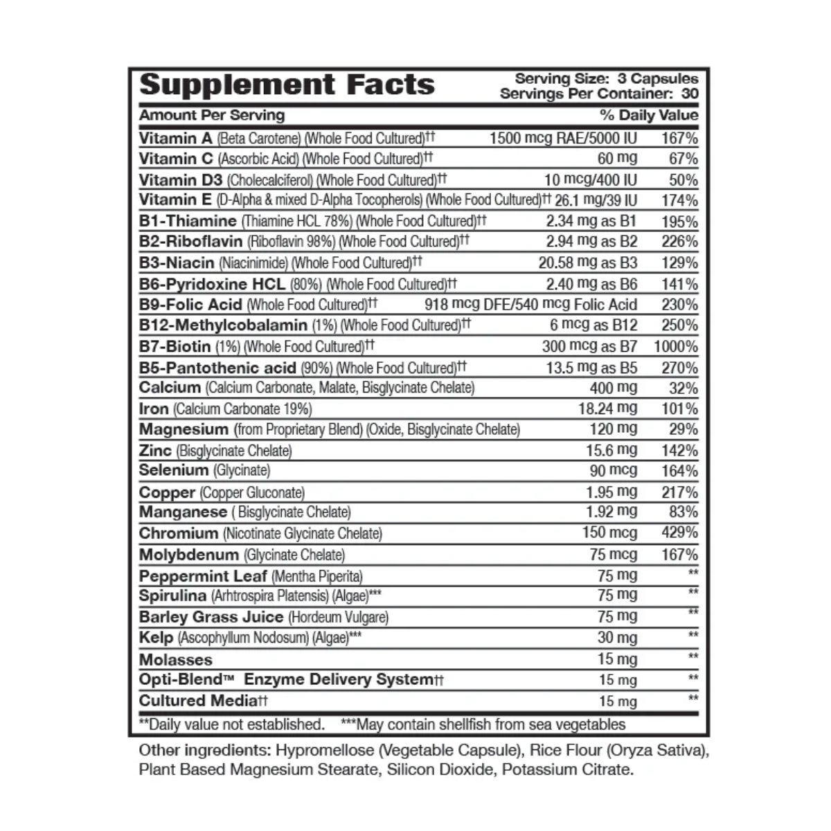 Optimal 2  Whole Food Vitamin/Mineral 90 ct by Optimal Health Systems
