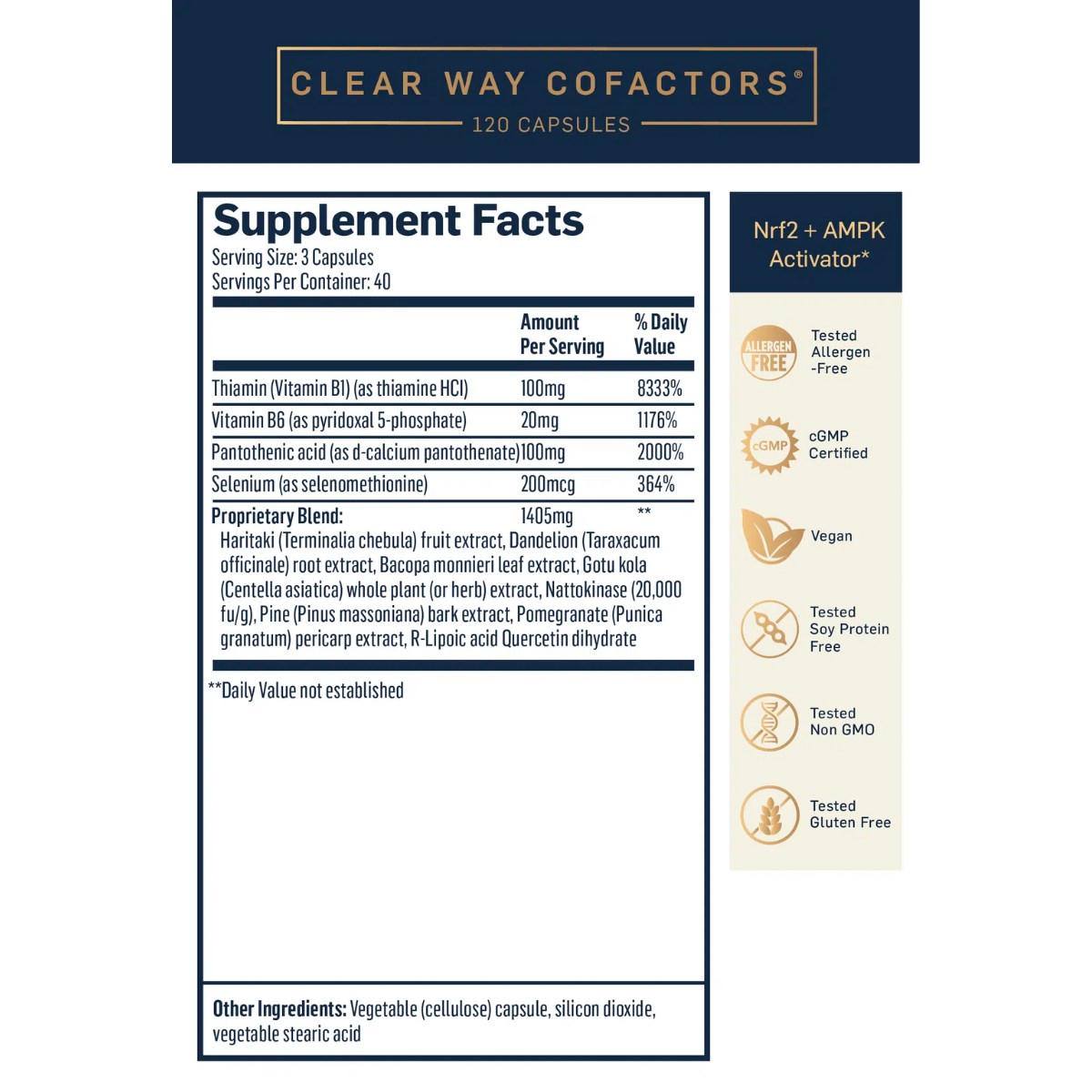 Clear Way Cofactors by Quicksilver Scientific