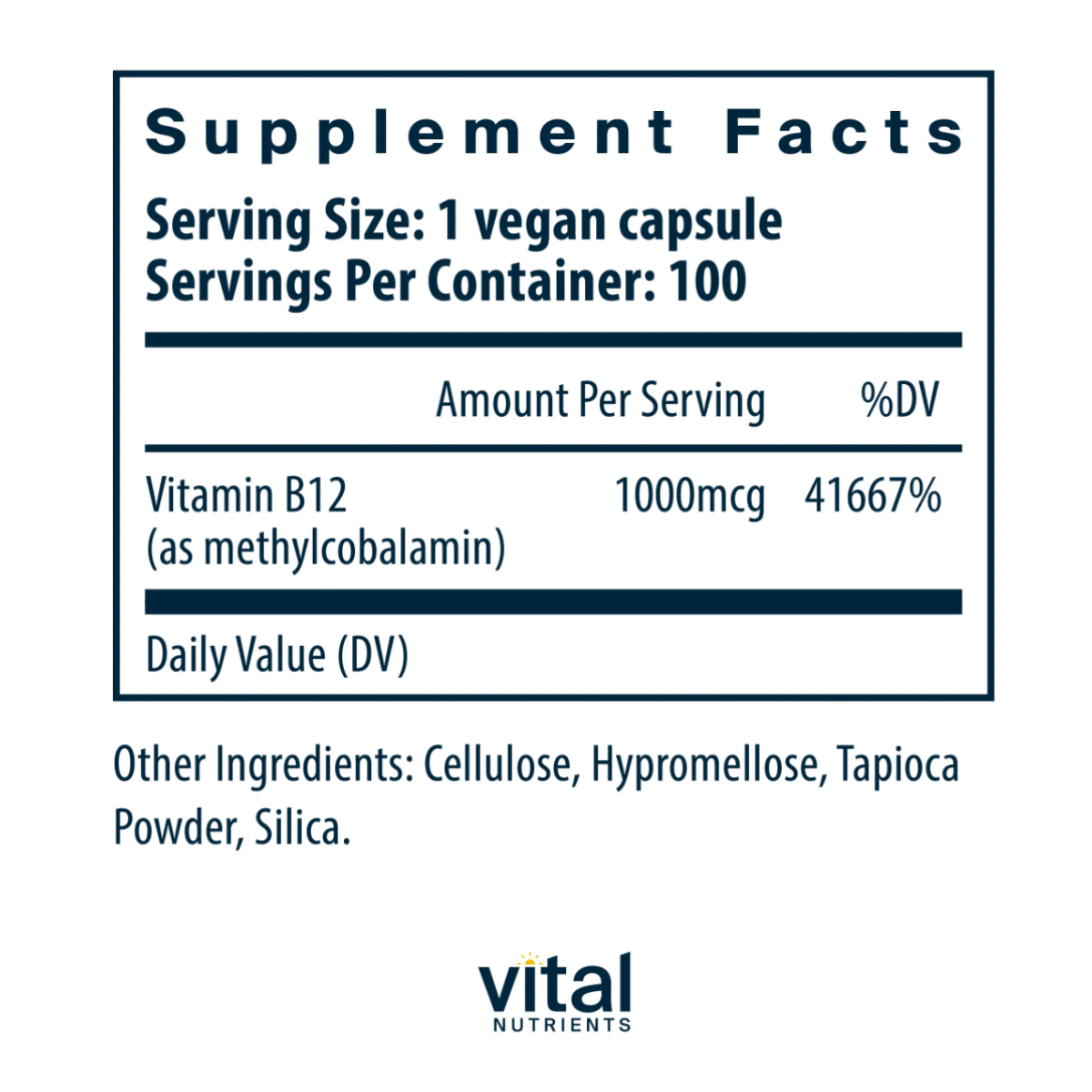 Vitamin B12 1000mcg by Vital Nutrients