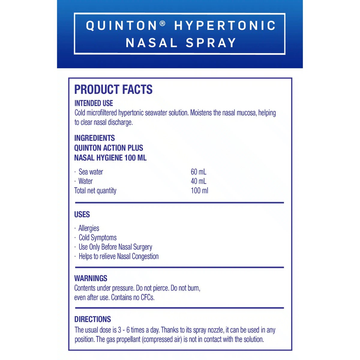 Quinton Action Plus Nasal Spray by QuickSilver Scientific