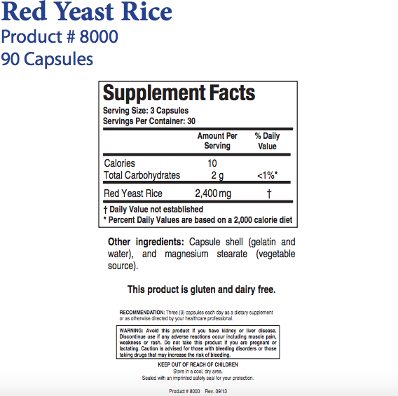 Red Yeast Rice by Biotics Research