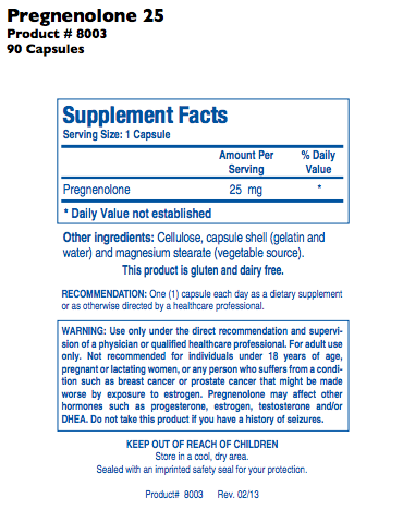 Pregnenolone 25 by Biotics Research