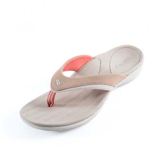 Women's Arch Supporting Khaki and Pink Sandals by Powerstep