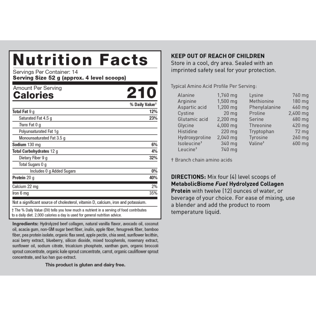 MetabolicBiome Fuel Hydrolyzed Collagen Protein
