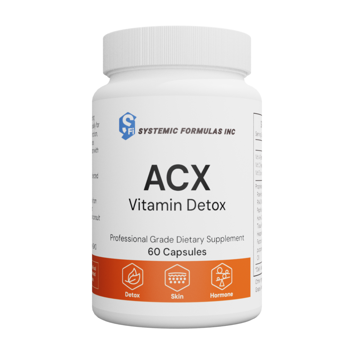 ACX is a high-potency, broad-spectrum detoxifier designed to support cleansing, elimination, and detoxification programs, with a special focus on organ detoxification. 