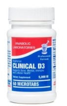 CLINICAL D3 MICROTABS 5,000 I.U. D3 60 count by Anabolic Labs