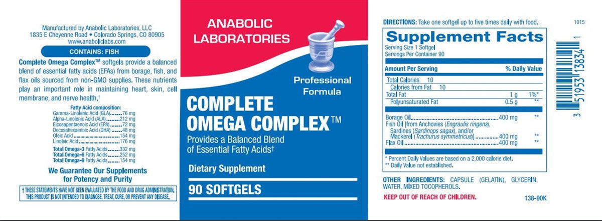 COMPLETE OMEGA COMPLEX CAP 90 count by Anabolic Labs