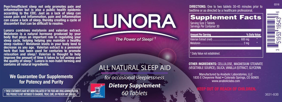 LUNORA 60 count by Anabolic Labs