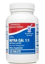 NUTRA CAL 1:1 TABS (1:1 Cal-Mag ratio) 120 count by Anabolic Labs