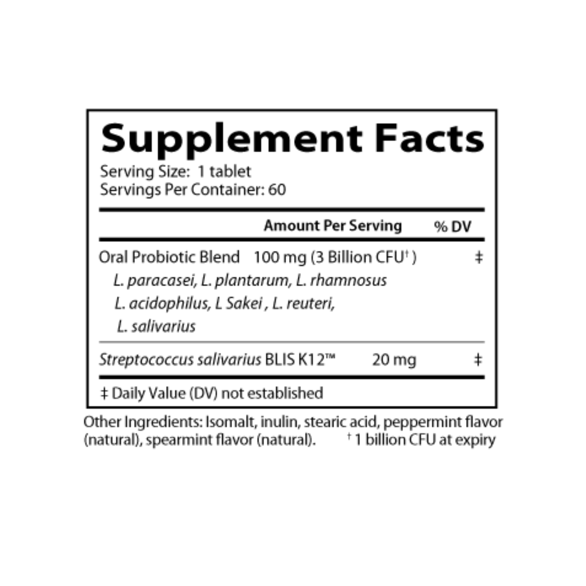 BioPro ENT by DesBio probiotic strains to support the health of the teeth, gums, ears, and sinuses.