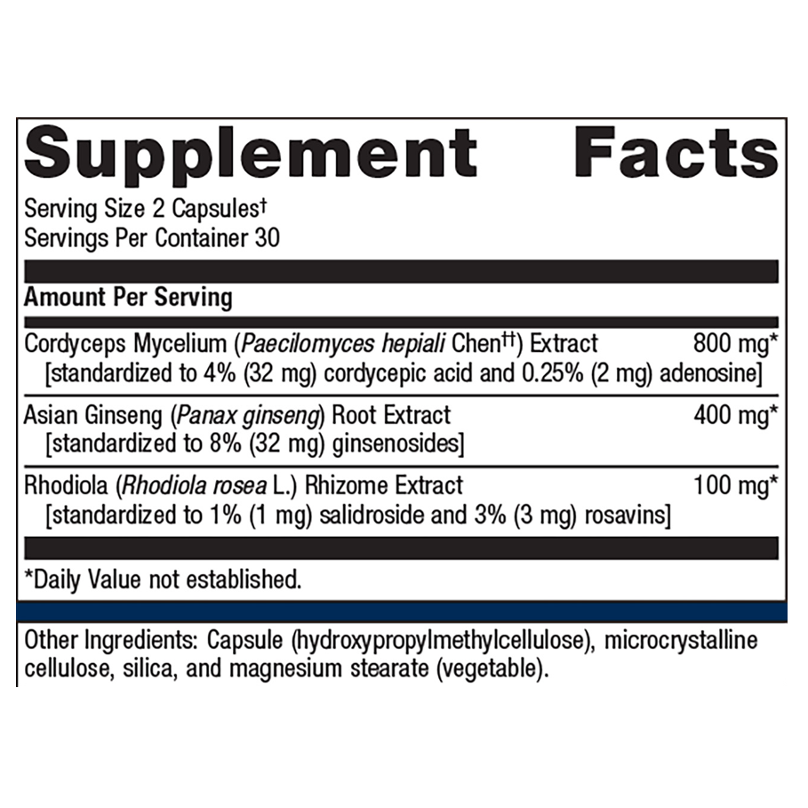 Adreset  60 Capsules by Metagenics Ingredients Label