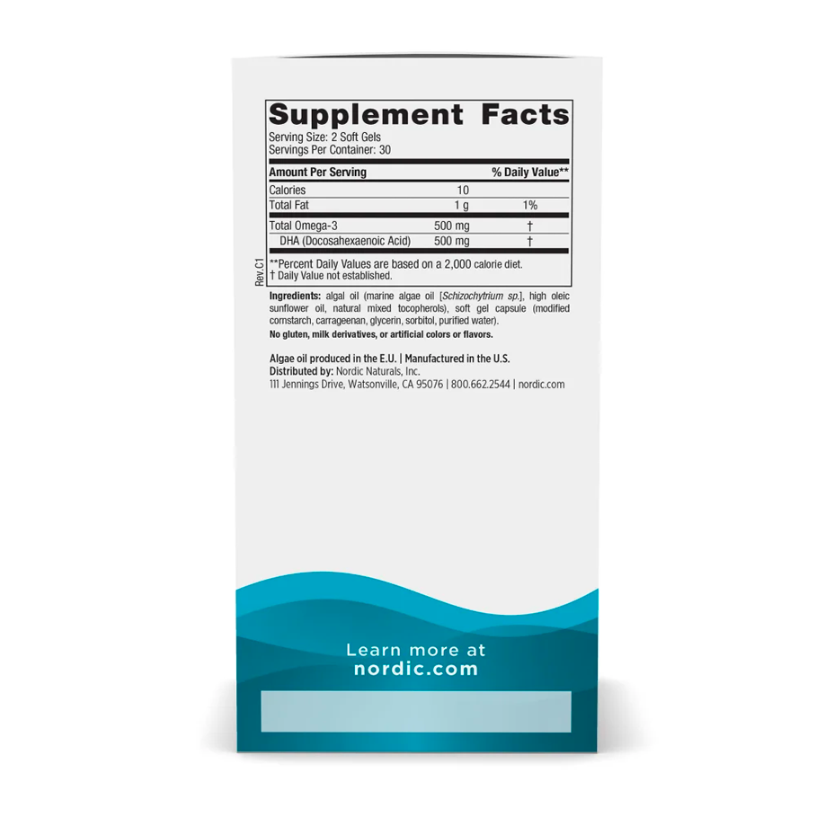 Algae DHA 60 Soft Gels by Nordic Naturals